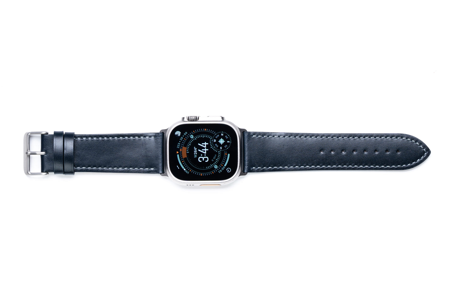 Burton Goods Watch Band Deep Sea Blue / Stainless Steel Classic Leather Strap