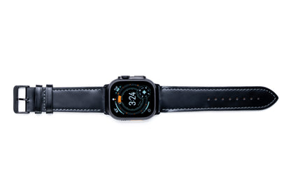 Burton Goods Watch Band Onyx Black / Onyx Black Classic Leather Strap