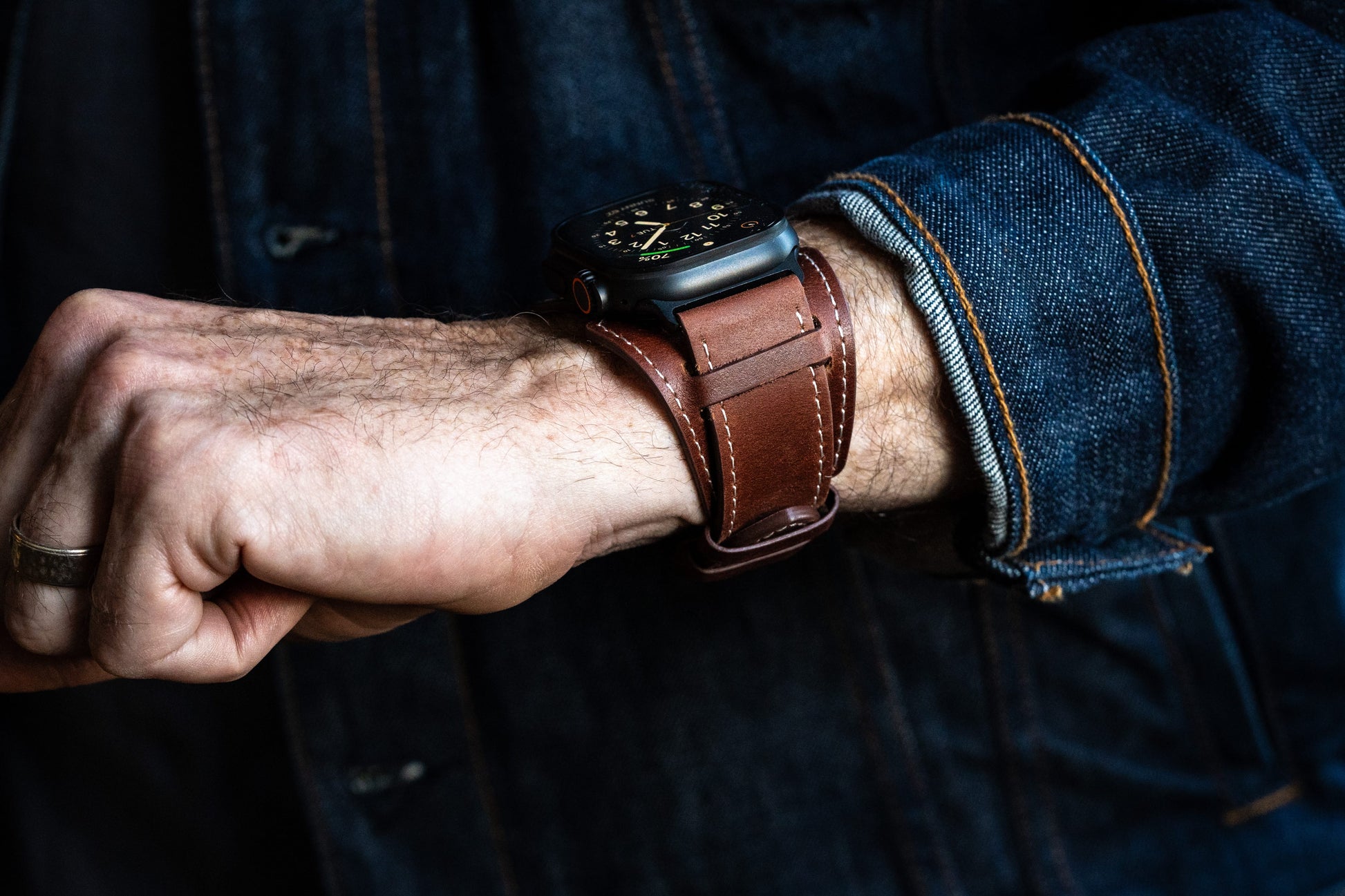 Burton Goods Watch Band Slim Logan Leather Cuff
