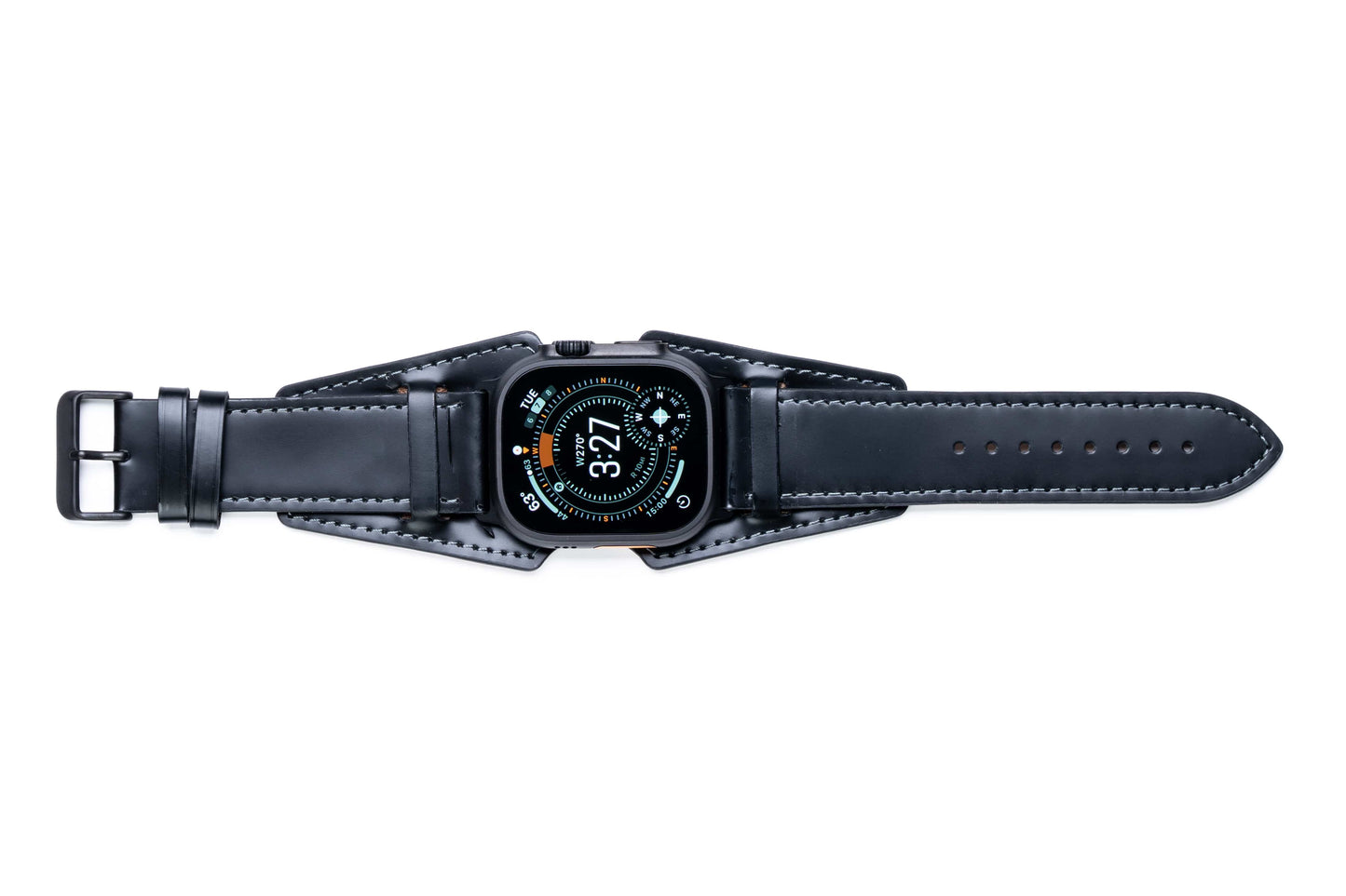 Burton Goods Watch Band Onyx Black / Onyx Black Slim Logan Leather Cuff