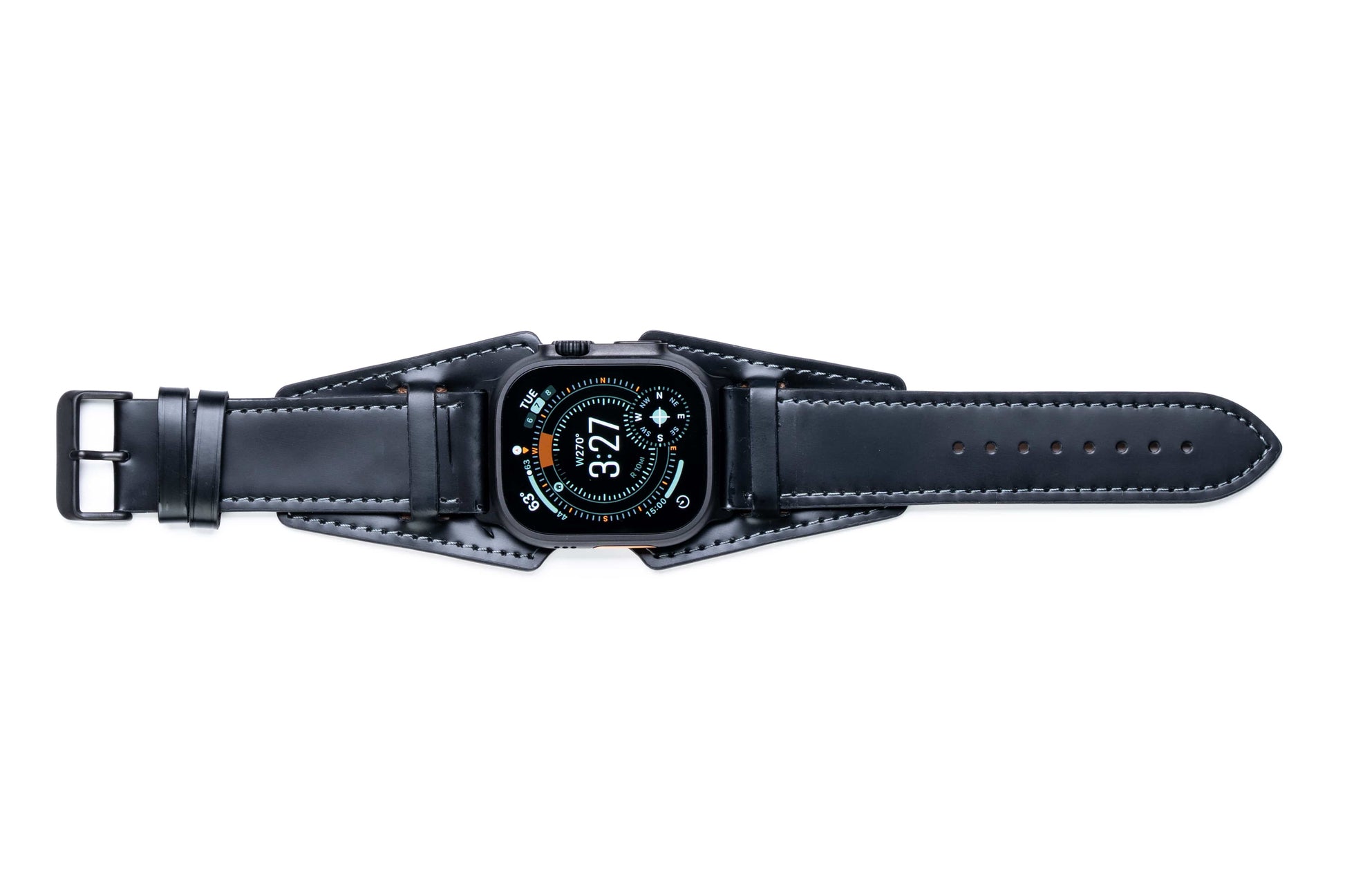 Burton Goods Watch Band Onyx Black / Onyx Black Slim Logan Leather Cuff