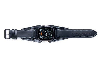 Burton Goods Watch Band Onyx Black / Onyx Black Slim Logan Leather Cuff