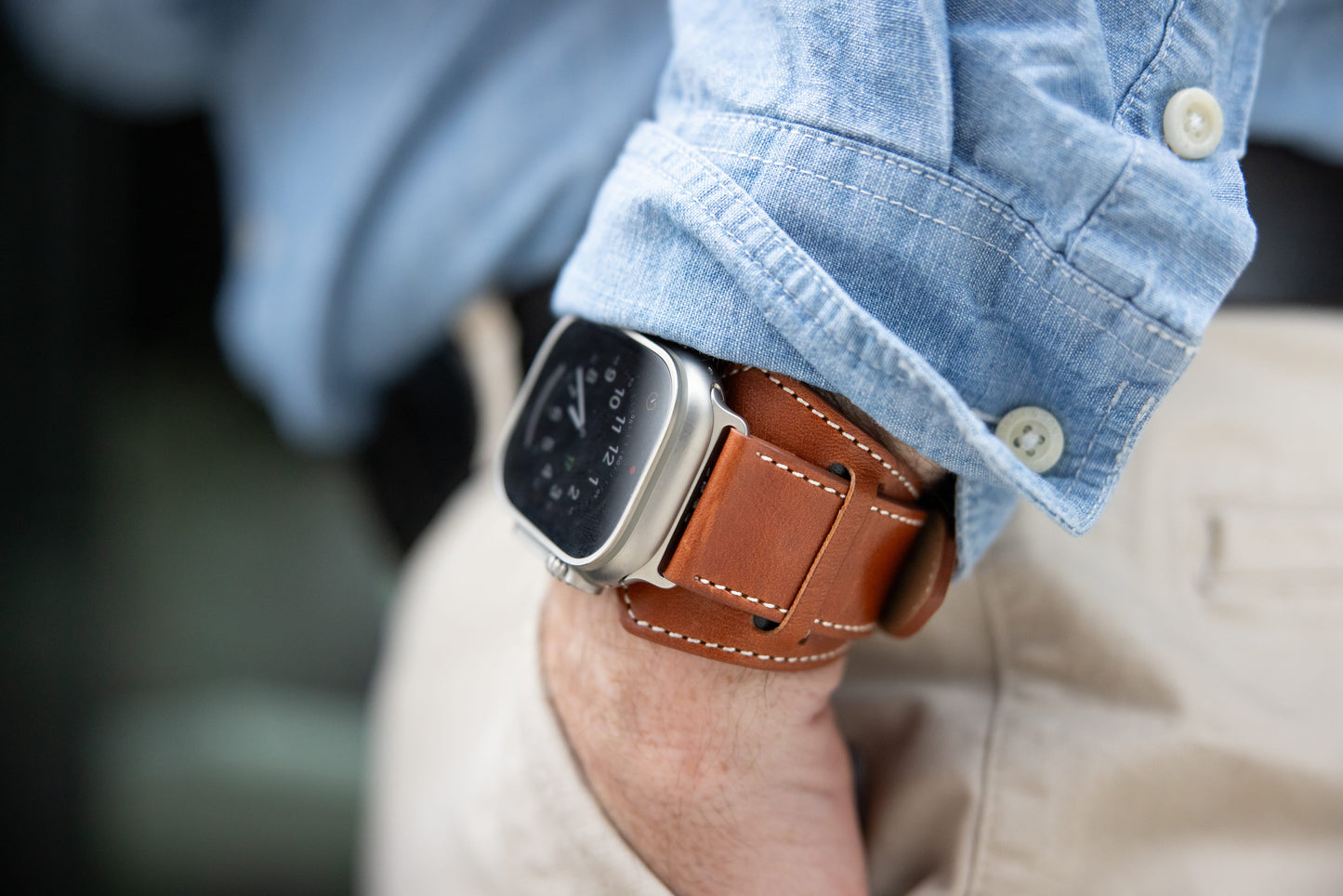 Burton Goods Watch Band Slim Logan Leather Cuff