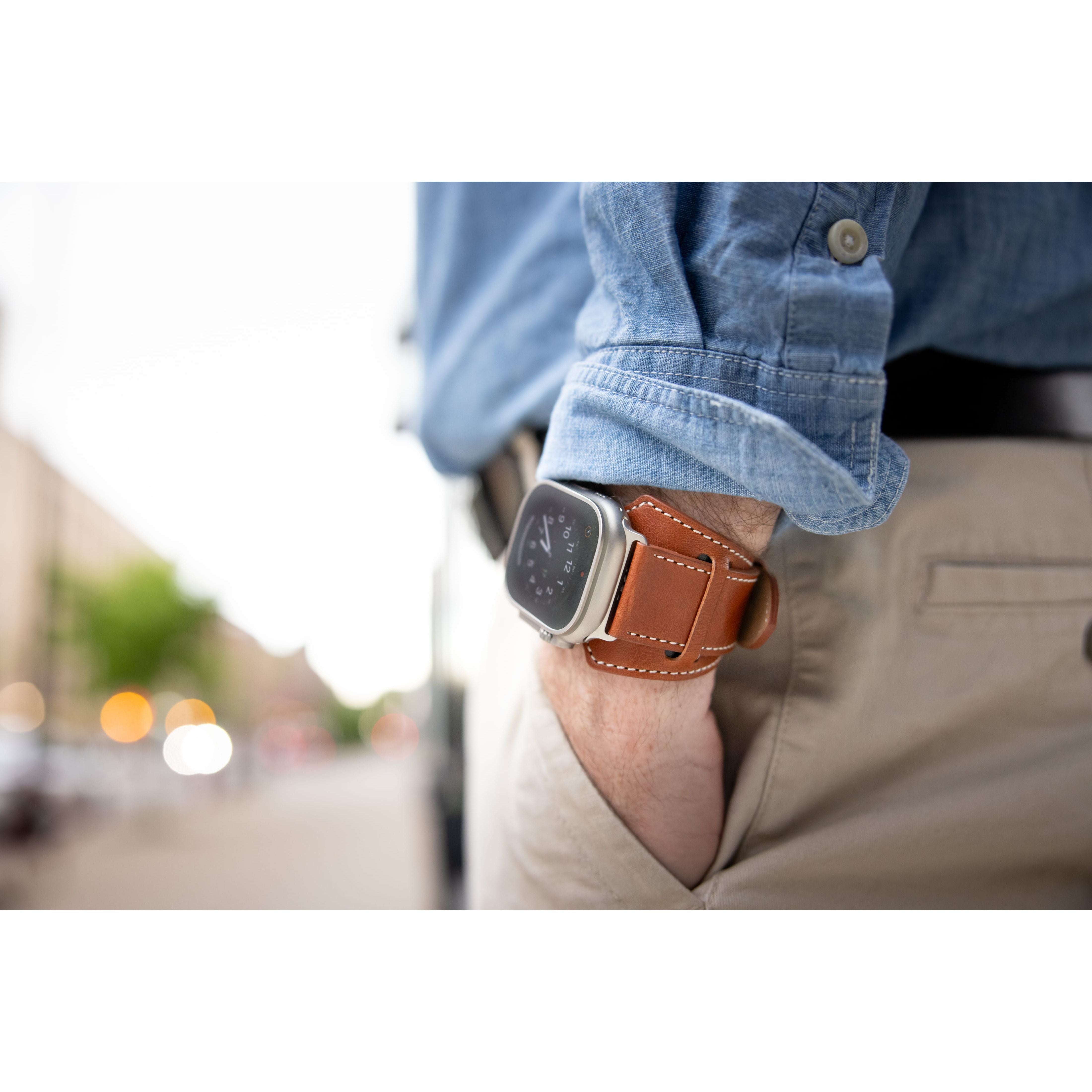 Logan Leather Apple Watch Cuff | Burton Goods – Burton Goods LLC®