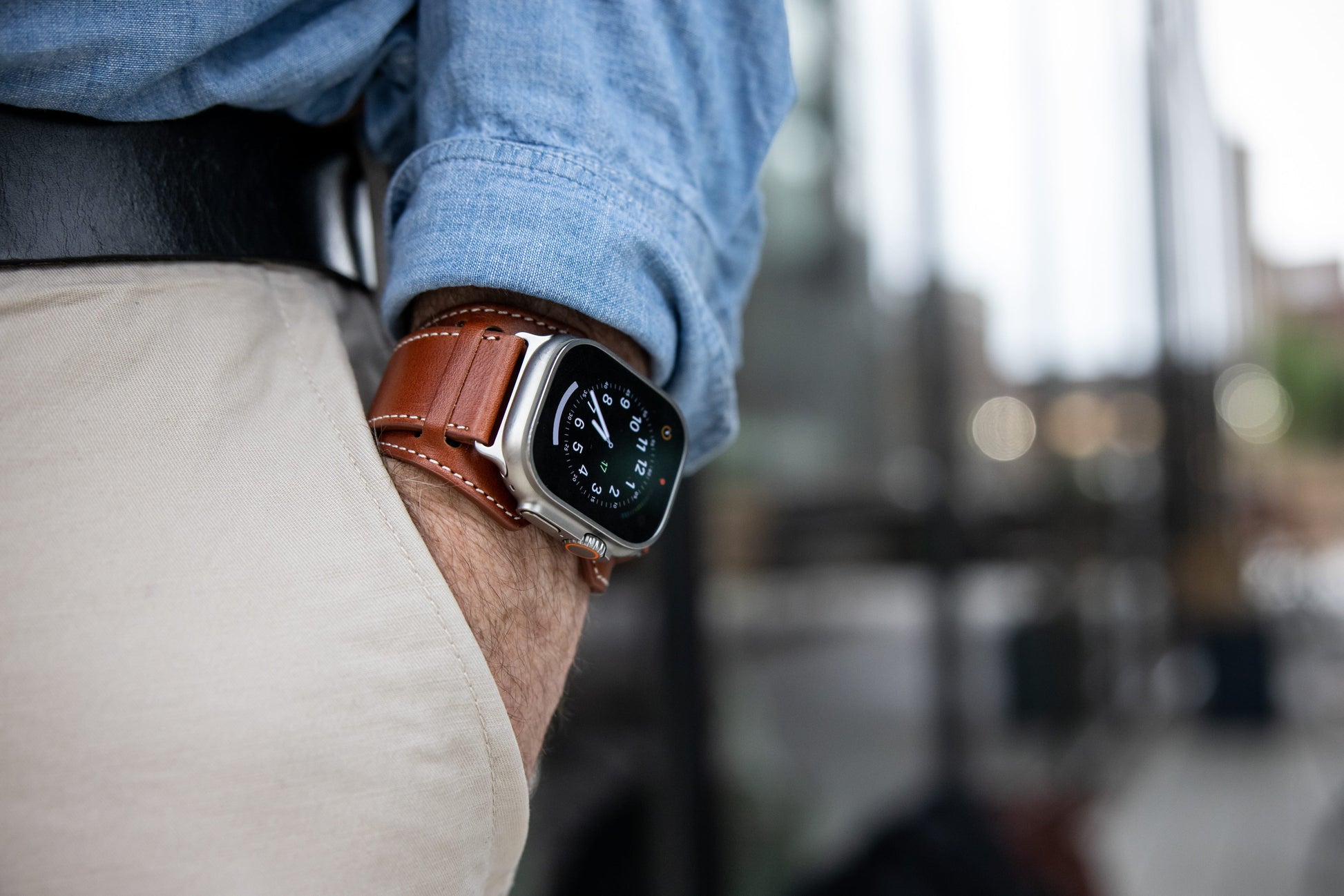 Burton Goods Watch Band Slim Logan Leather Cuff