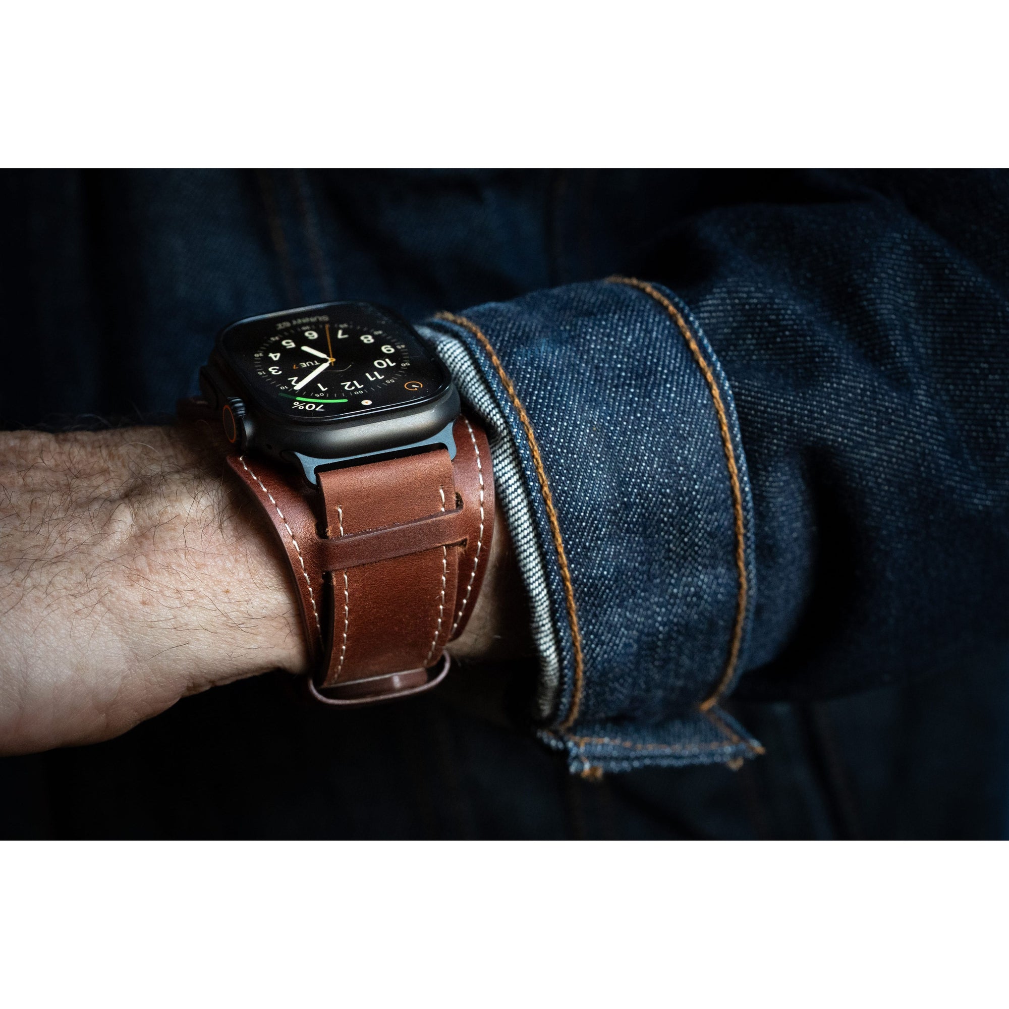 Burton Goods Watch Band Slim Logan Leather Cuff