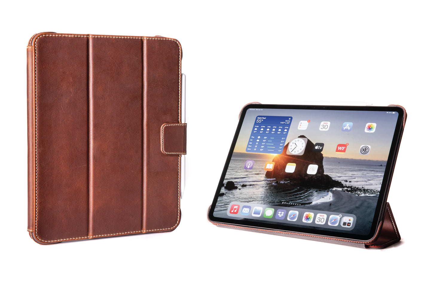 Slim Magnetic Leather iPad Case M4 iPad Pro 13"