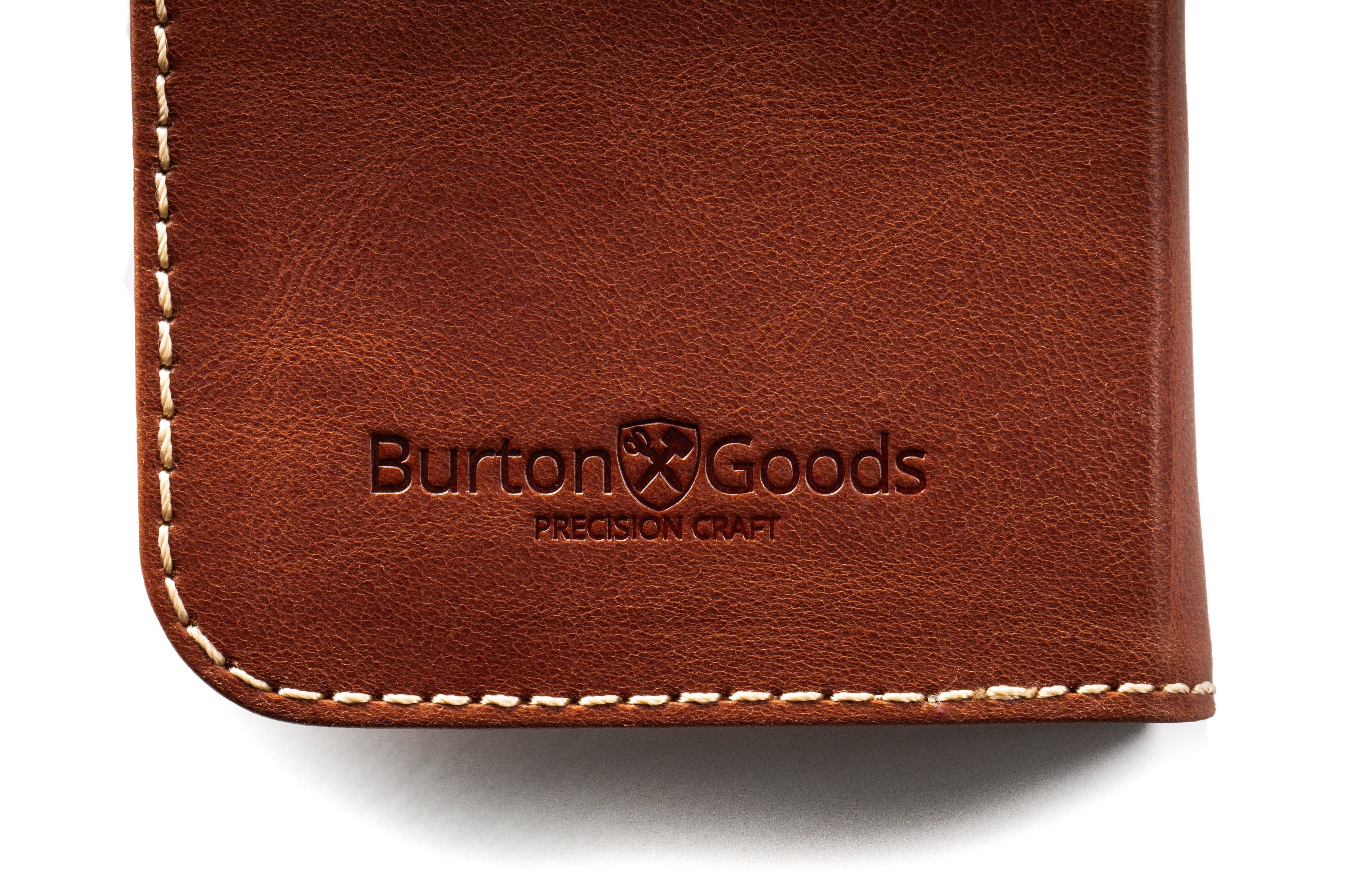 Modern Wallet iPhone 15 Pro case in full grain leather Burton