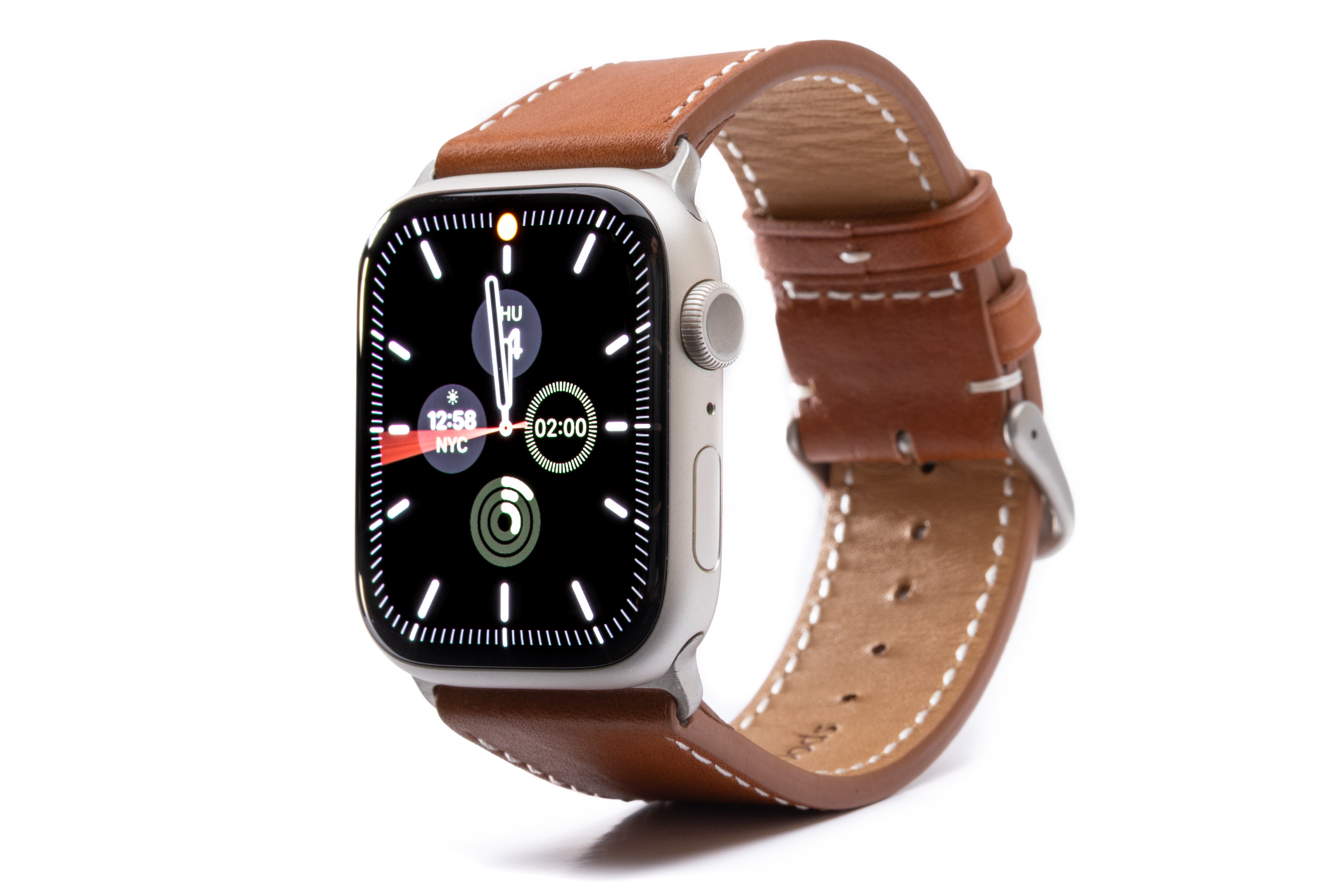 Heritage Apple Watch strap with full grain leather. Burton Goods