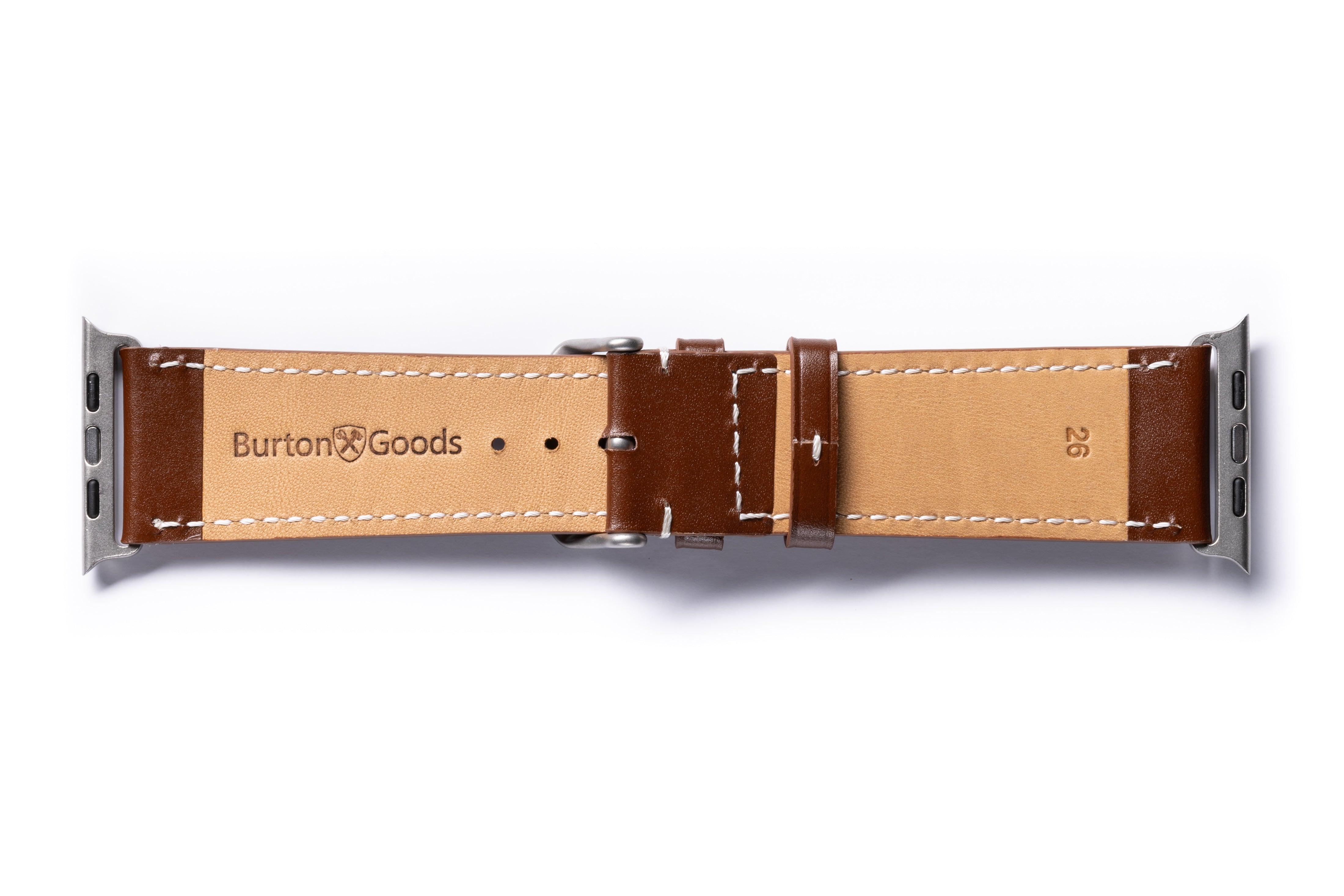 Heritage Apple Watch strap with full grain leather. Burton Goods