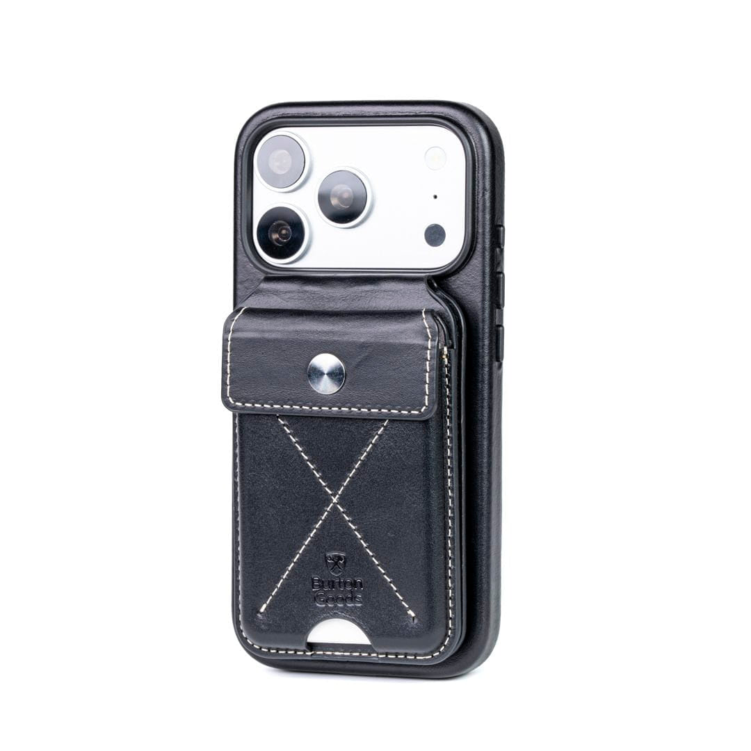iPhone Case Heritage Case And Wallet Stand Bundle iPhone 18 Pro Burton Goods Onyx Black