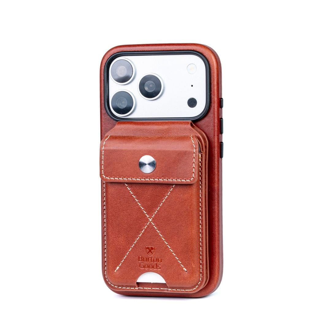 iPhone Case Heritage Case And Wallet Stand Bundle iPhone 18 Pro Burton Goods Deep Amber