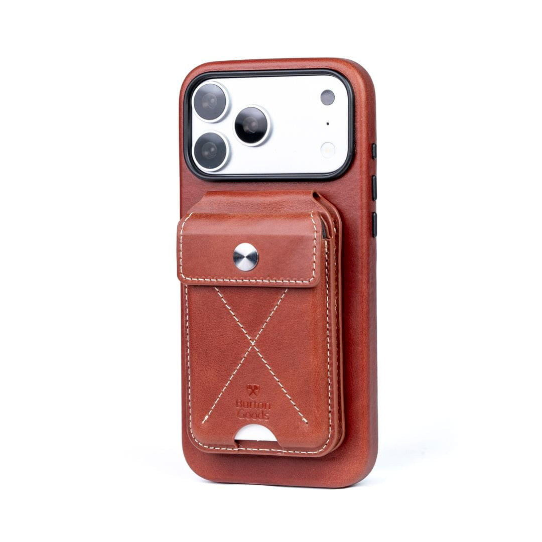iPhone Case Heritage Case And Wallet Stand Bundle iPhone 18 Pro Max Burton Goods Deep Amber