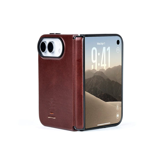 iPhone Case Heritage Leather Case For iPhone 18 Duo Burton Goods Mahogany