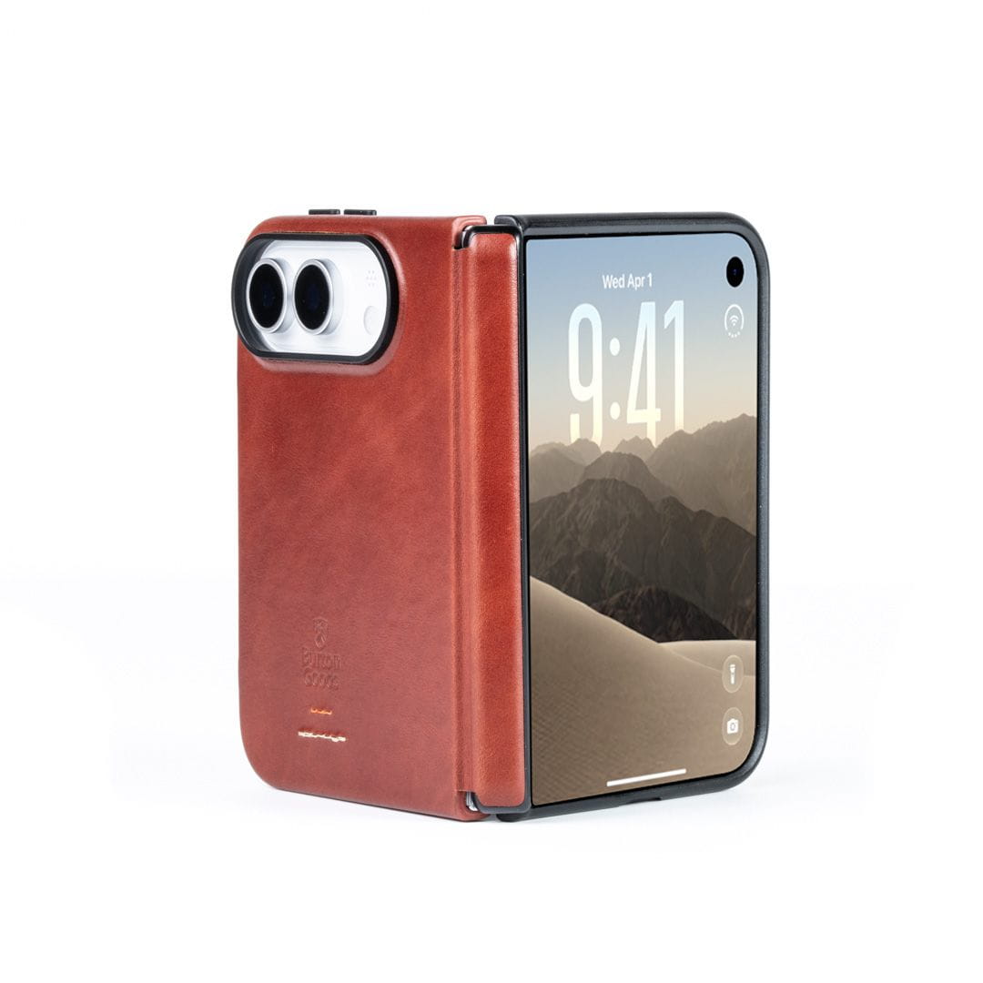 iPhone Case Heritage Leather Case For iPhone 18 Duo Burton Goods Deep Amber
