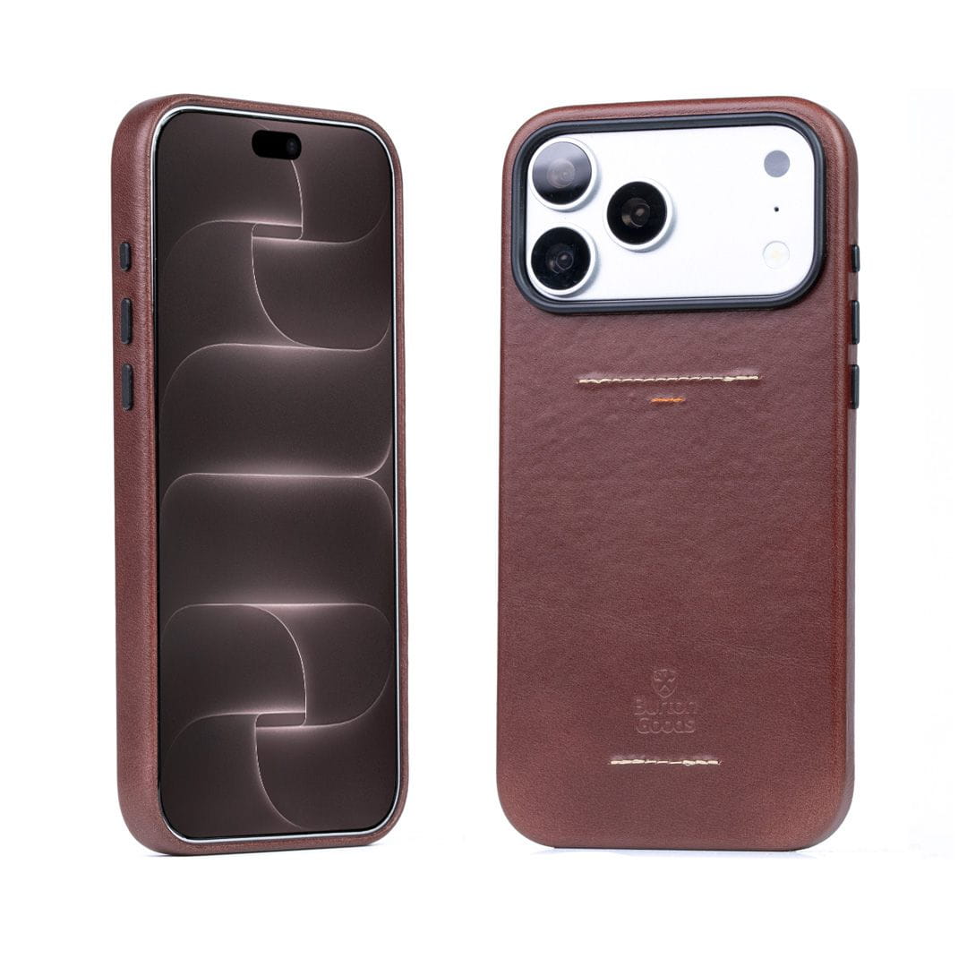 iPhone Case Heritage Leather Case For iPhone 18 Pro Max Burton Goods Mahogany