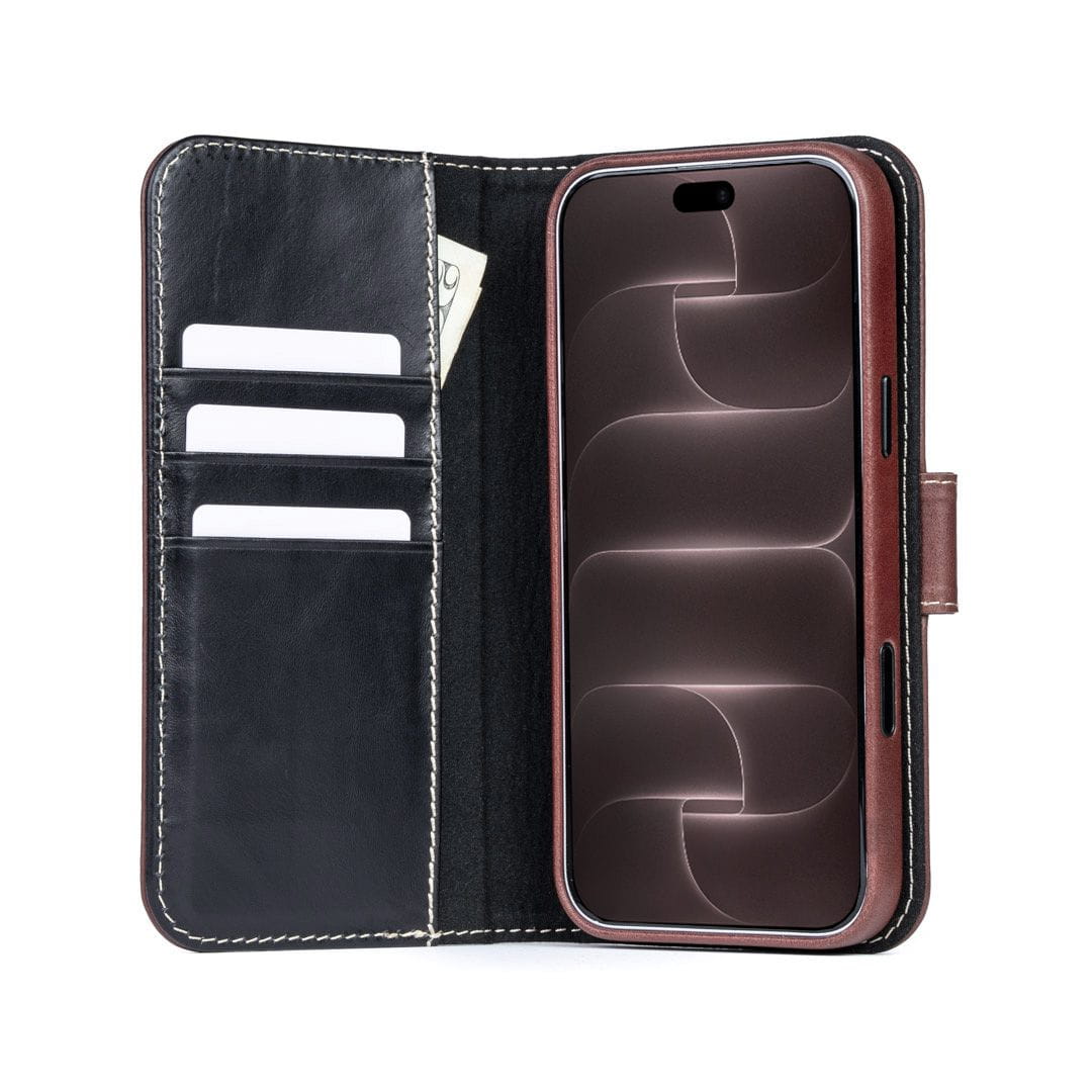 iPhone Case Luxury Pocket Book Wallet Case For iPhone 18 Pro Max Burton Goods