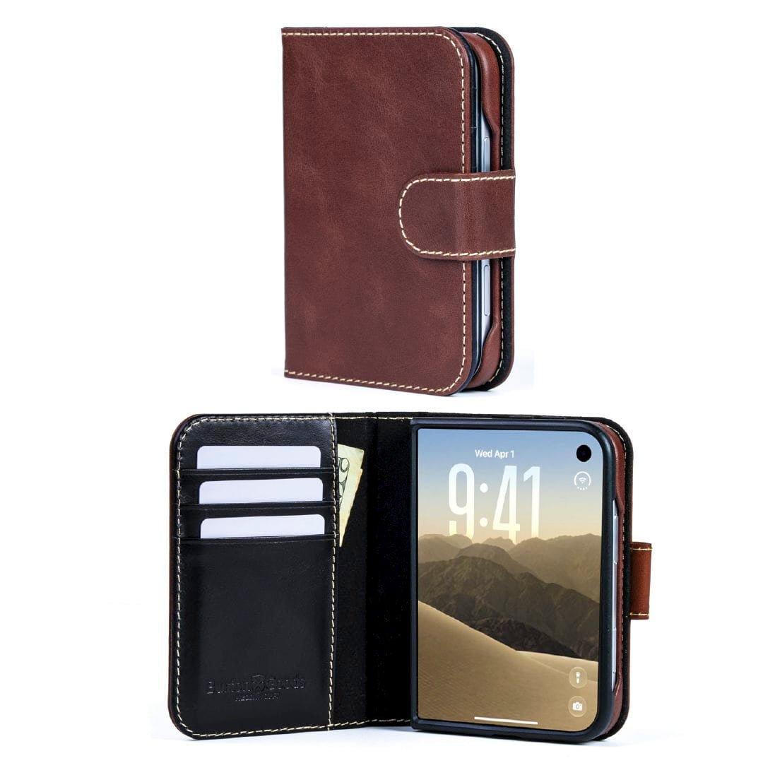 iPhone Case The Pocket Book Leather Case For iPhone Duo Burton Goods Mahogany