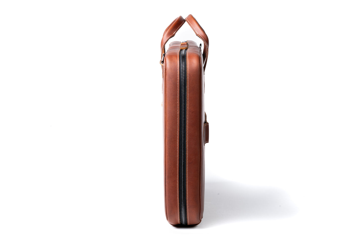 Slim Leather Laptop Briefcase - Medium 16"