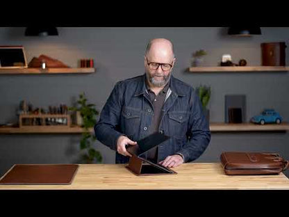 Travel And Desk Leather Laptop Stand