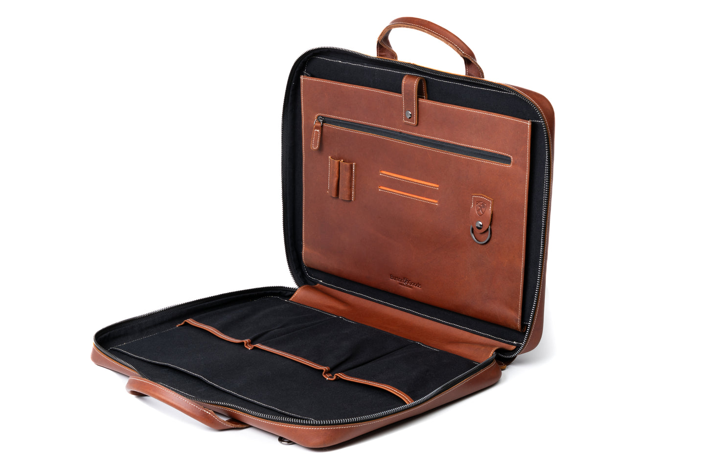 Slim Leather Laptop Briefcase - Medium 16"
