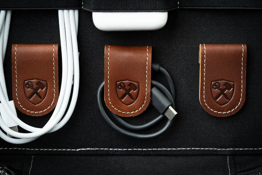 Leather Techfolio Cord Organizer