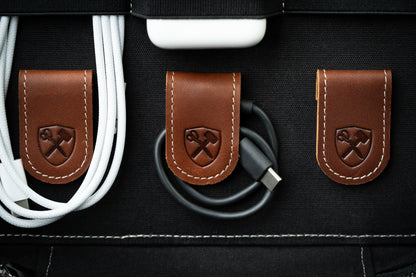 Leather Techfolio Cord Organizer