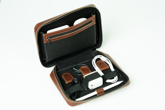 Leather Techfolio Cord Organizer