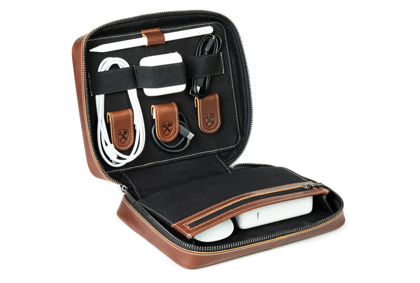 Leather Techfolio Cord Organizer